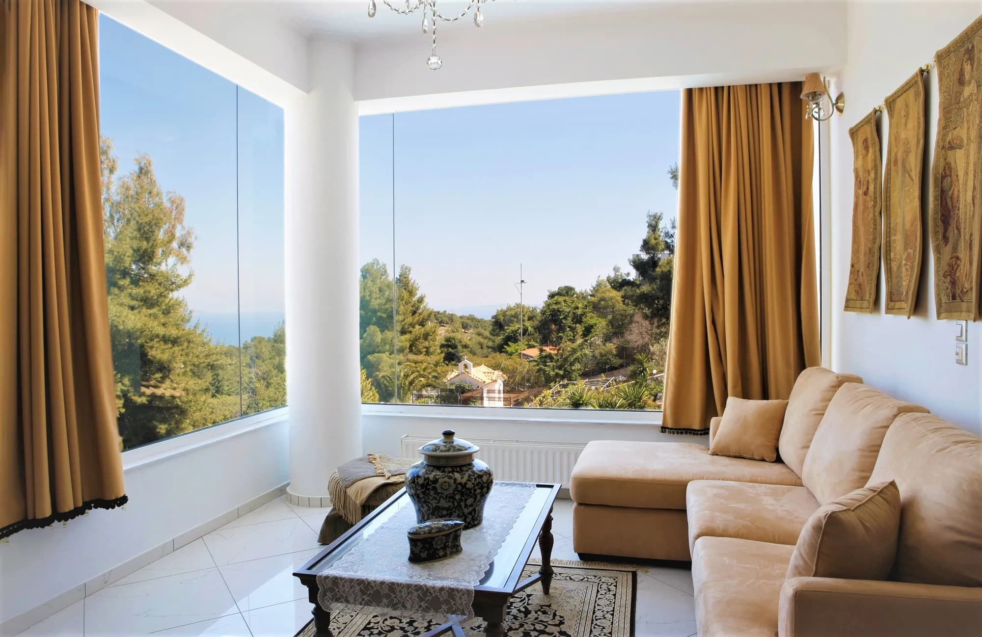 VILLA IN AMONI / PEFKALIS - swimming pool and private chapel, plot 2,000 sq.m.