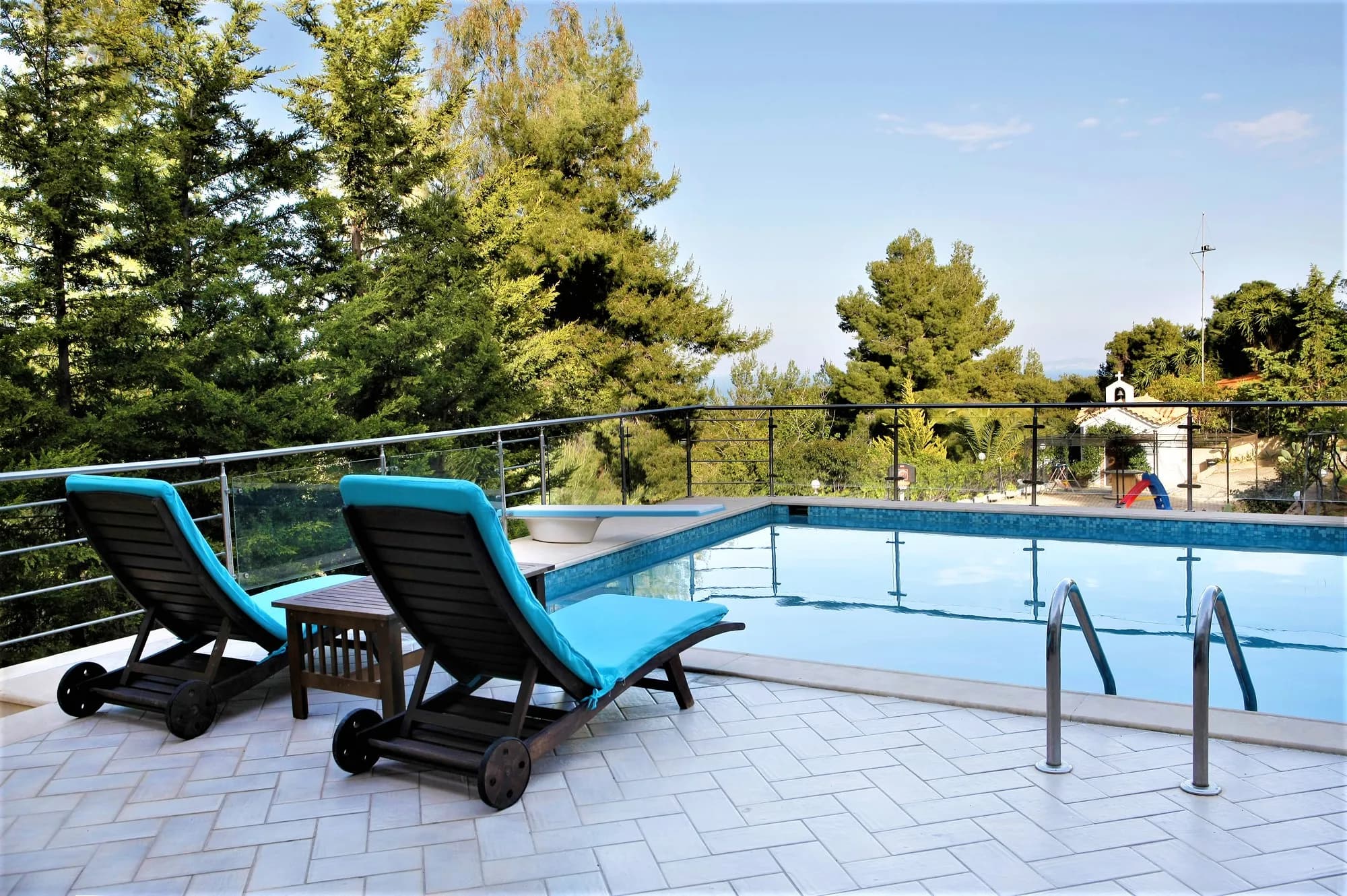 VILLA IN AMONI / PEFKALIS - swimming pool and private chapel, plot 2,000 sq.m.